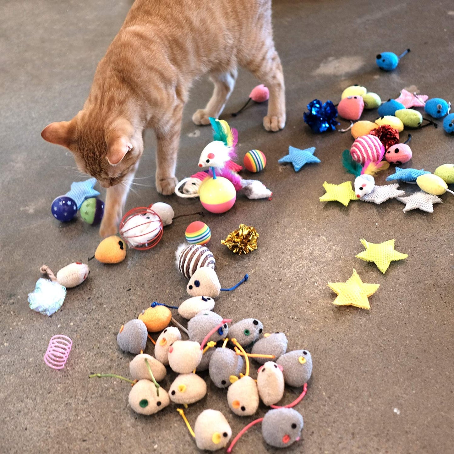 20-Pack Catnip Mouse Toys – Interactive Play Toys for Cats & Kittens (Grey)