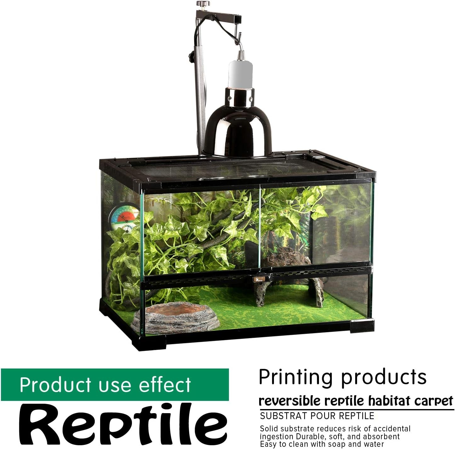 Reptile Carpet Liner 30"×12" (76×30 cm) – Terrarium Mat (2 Pack)