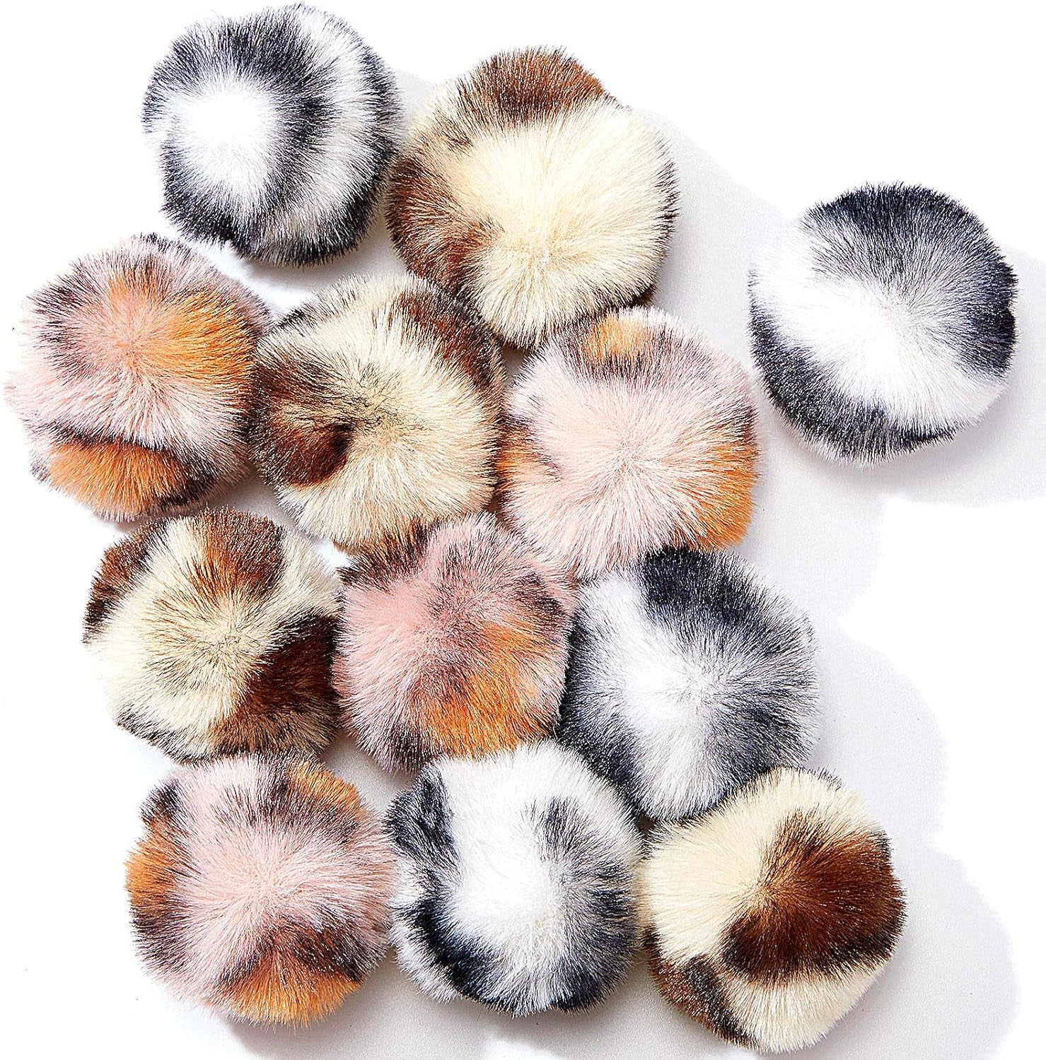 12-Pack Fuzzy Cat Pom Pom Balls – Interactive Plush Toys