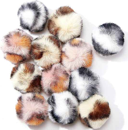 12-Pack Fuzzy Cat Pom Pom Balls – Interactive Plush Toys