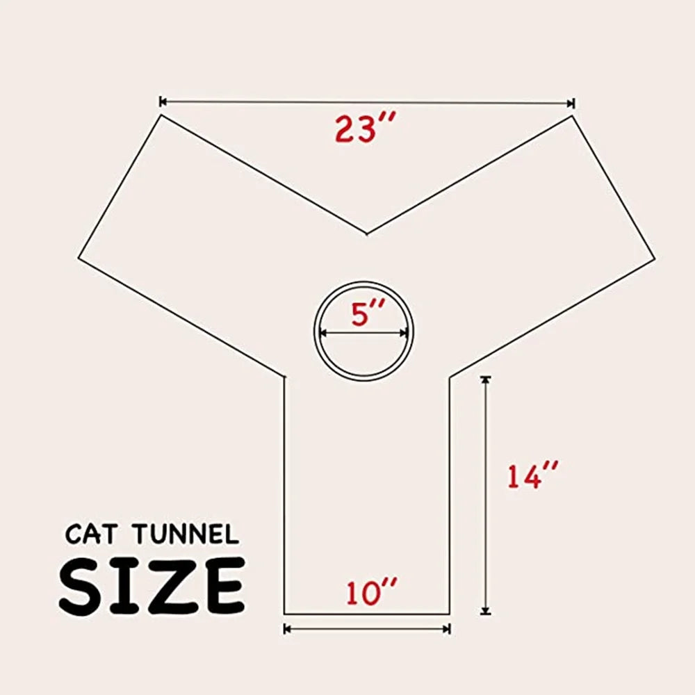 3-Way Cat Tunnel for Indoor Cats & Rabbits