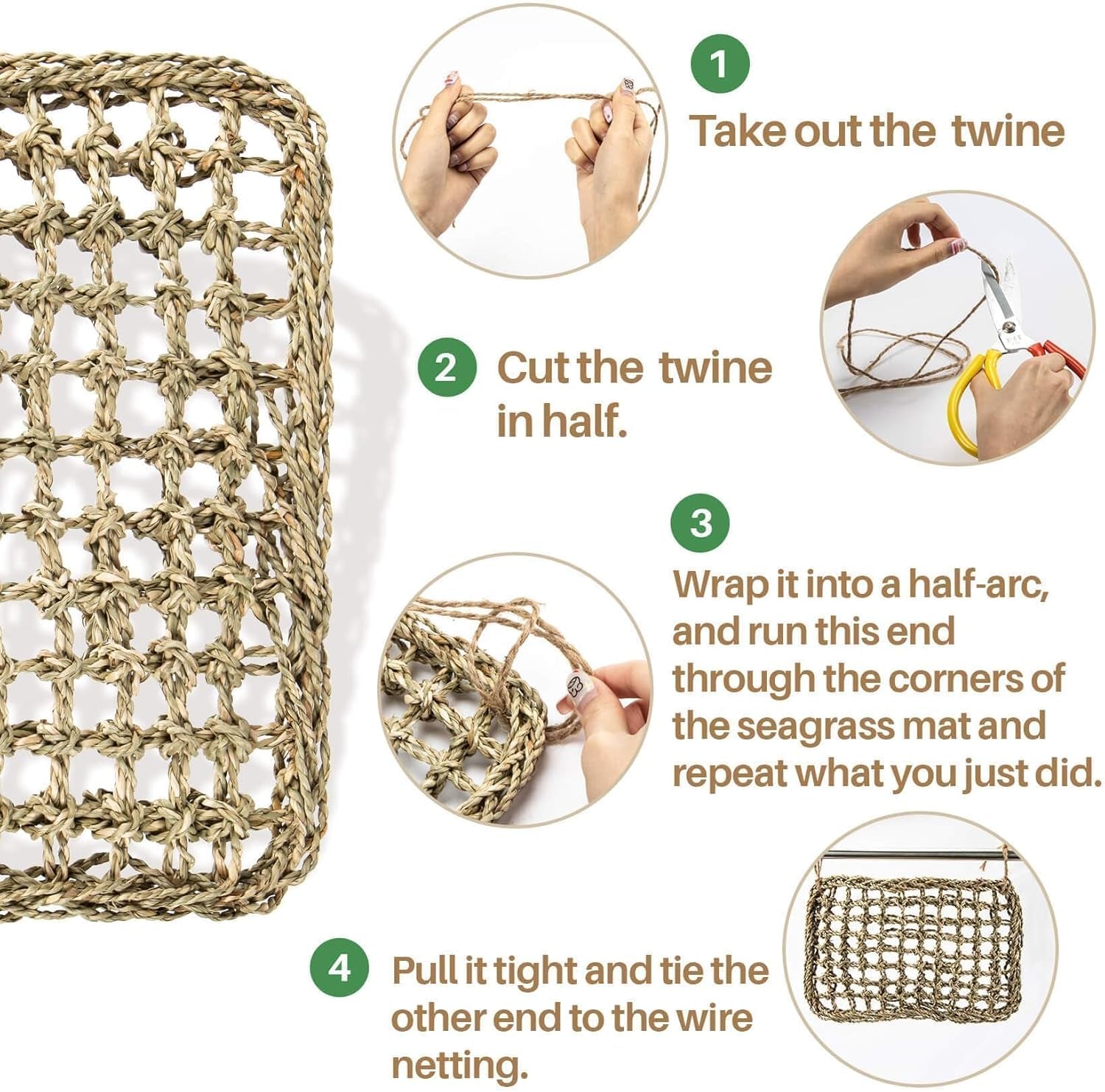 Seagrass Bird Mat for Parakeets & Cockatiels – Foraging Climbing Toy