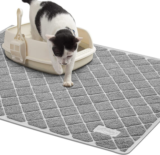 Cat Litter Trapping Mat with Waterproof Non-Slip Backing
