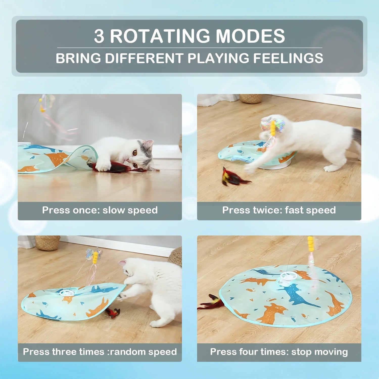 2-in-1 Rechargeable Motion Cat Toy – Butterfly & Feather Play