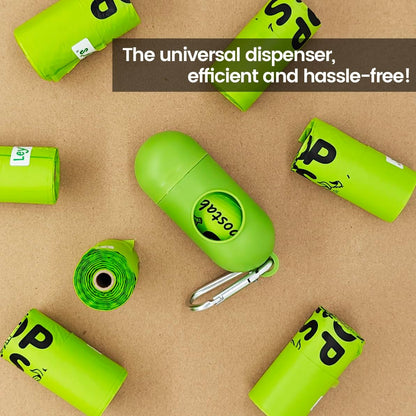 Compostable Dog Poop Bags – Plant-Based, Easy-Tie Handles, Unscented, 120 Count with Dispenser
