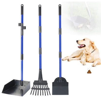 Heavy Duty Dog Pooper Scooper Set with Long Handle (94 cm) for Yard & Grass