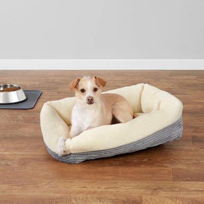 Self-Warming Pet Bed, Washable 24" x 20" x 7" (61×51×18 cm), Gray