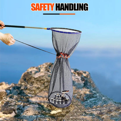 Telescopic Snake Catcher Net with Drawstring, 16 to 58.7 Inch (40–149 cm)