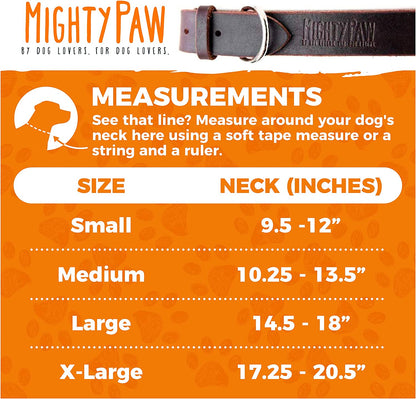 Genuine Leather Dog Collar with Metal Buckle – Medium (Brown)