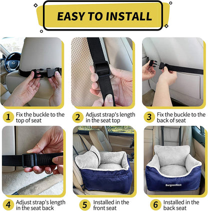 Non-Slip Waterproof Dog Car Seat Cover – Pet Back Seat Protector