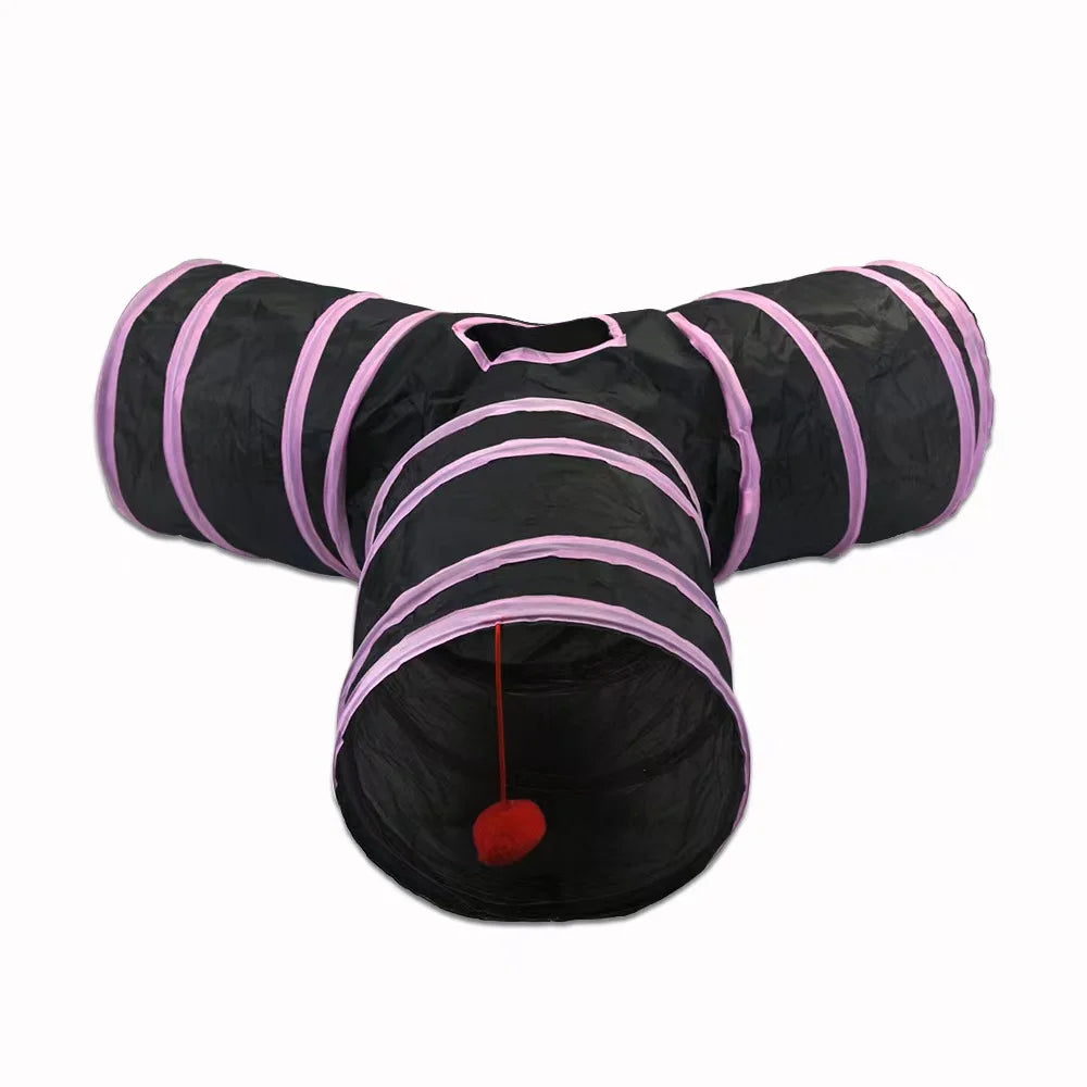 3-Way Cat Tunnel for Indoor Cats & Rabbits