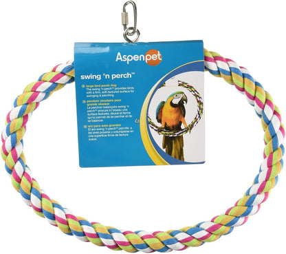 Large Pet Swing Perch – Bird Cage Hanging Toy