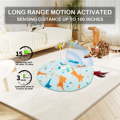 2-in-1 Rechargeable Motion Cat Toy – Butterfly & Feather Play
