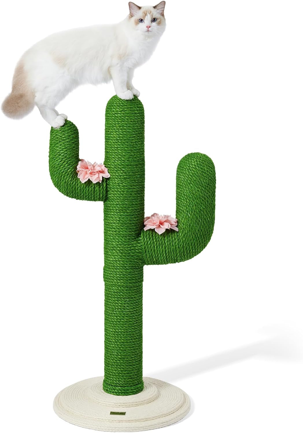 Cactus Cat Scratching Post – Large 41.3" Sisal Scratch Tower for Indoor Cats (105 cm)