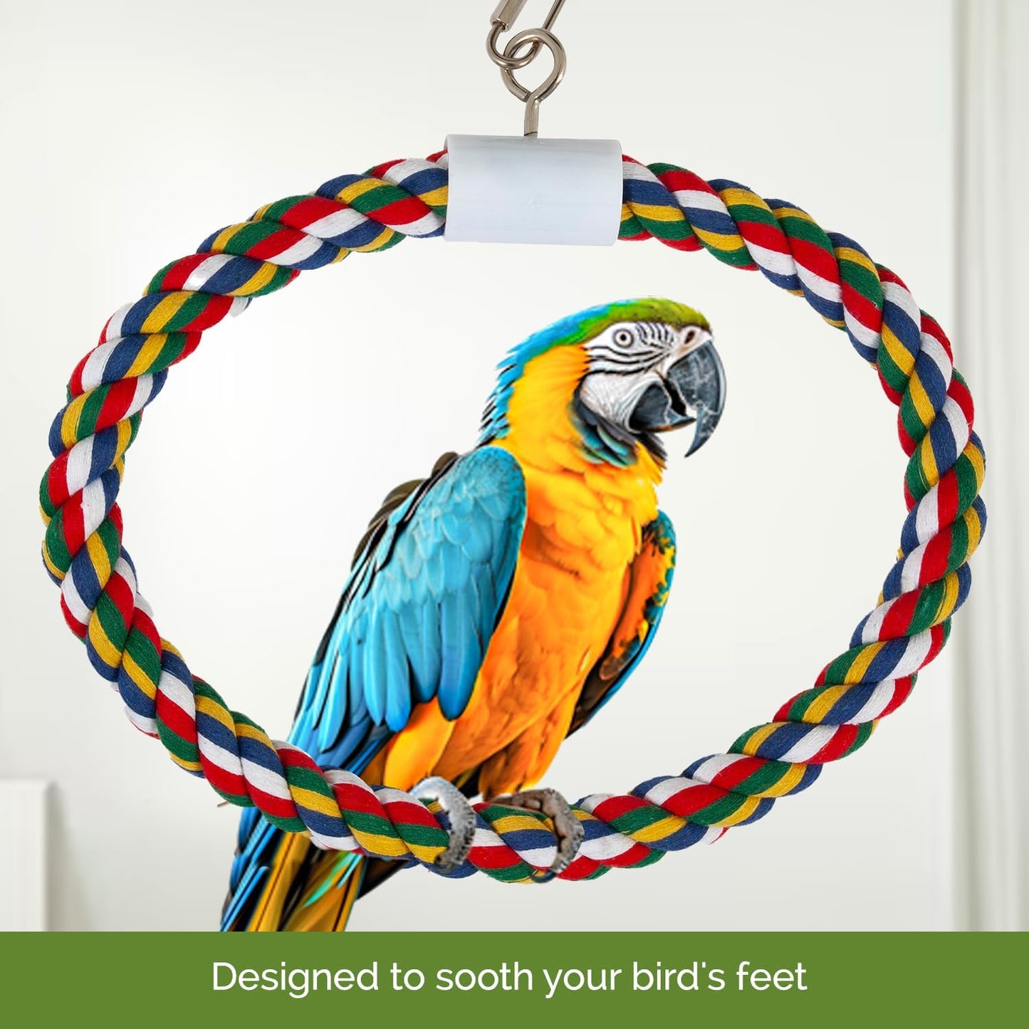 Large Pet Swing Perch – Bird Cage Hanging Toy