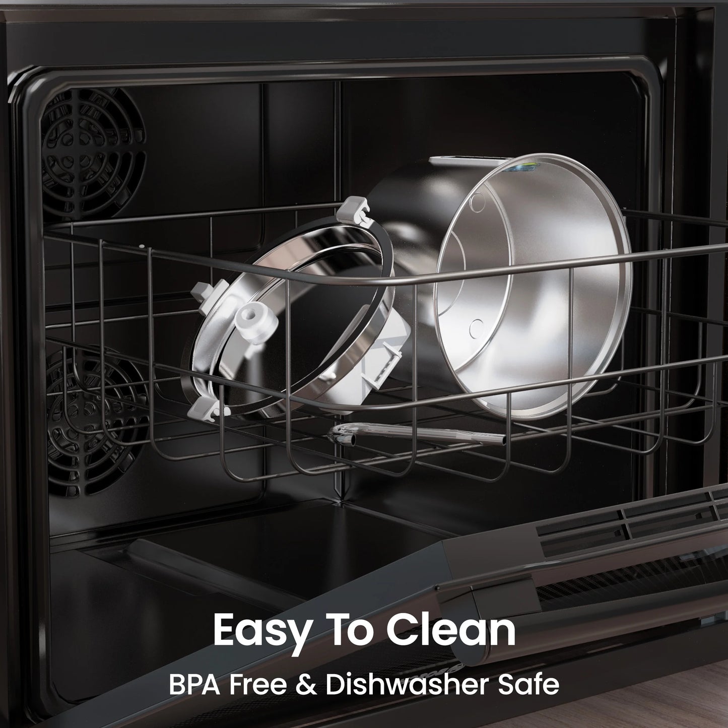 PWF-001 304 Stainless Steel Cat Water Fountain, 2L Water Fountains for Cats Indoor - Silver