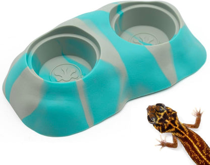 Eco Gecko Food & Water Bowl – Silicone Reptile Dish 3.125" × 5.5" (8×14 cm)