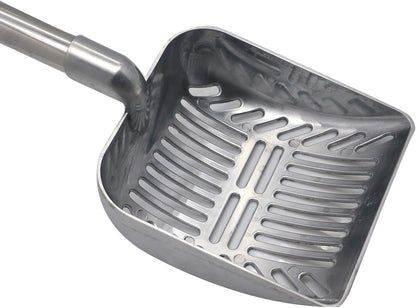 Long Handle Metal Cat Litter Scoop 32 in (81 cm) – Heavy-Duty Non-Stick