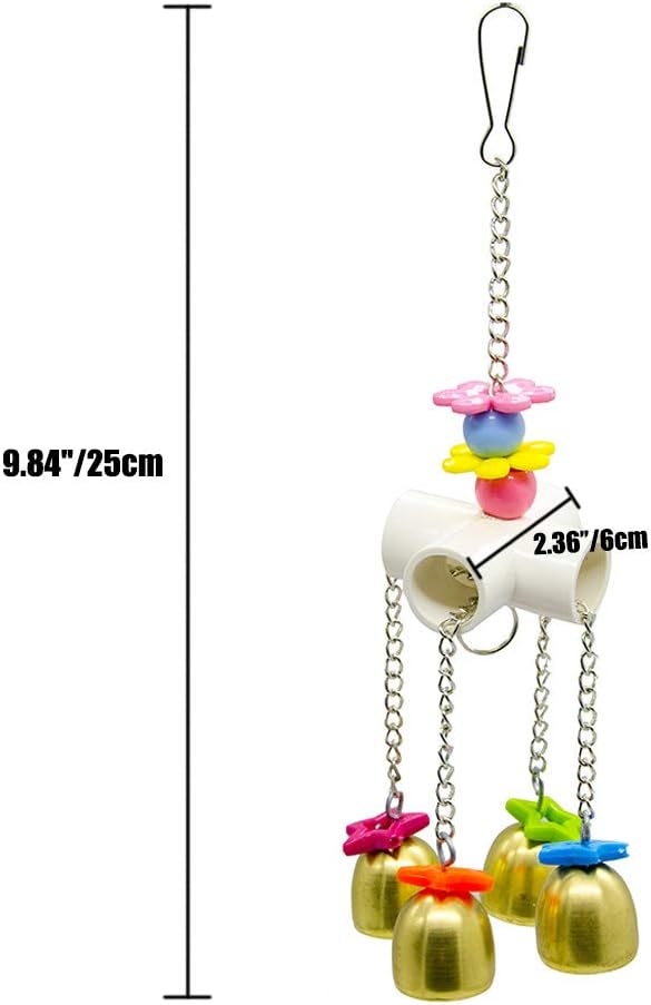 Colorful Bird Swing Toy with Bell for Parrots & Parakeets