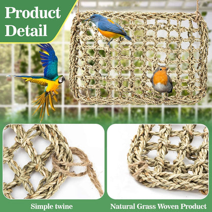 Seagrass Bird Mat for Parakeets & Cockatiels – Foraging Climbing Toy