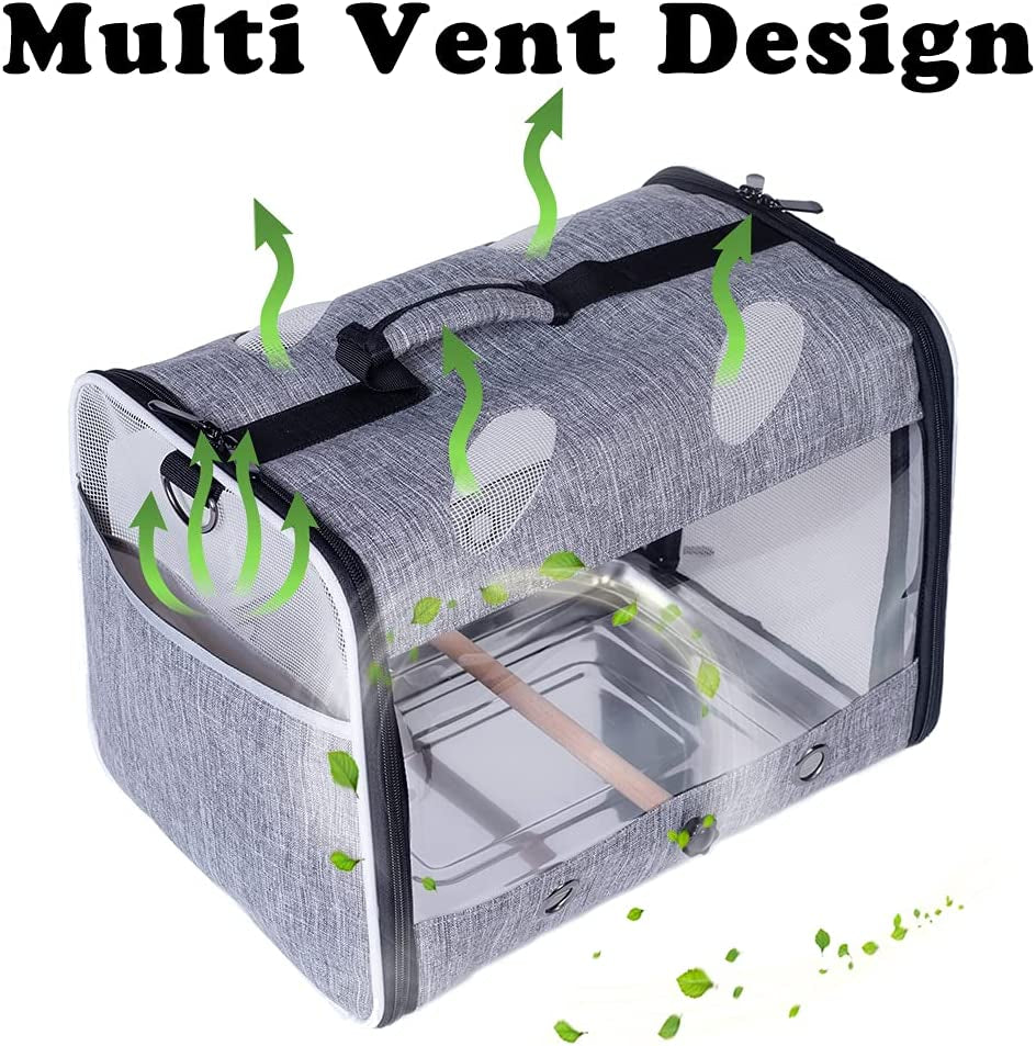 Bird Travel Carrier Backpack with Perch – Airline Approved