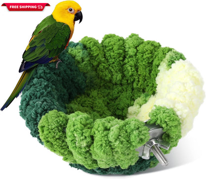 Plush Hanging Bird Nest Bed for Parakeets
