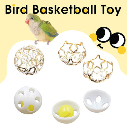 Bird Basketball Toy for Parrots | Training & Foraging Gym