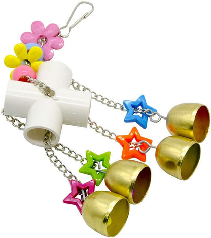 Colorful Bird Swing Toy with Bell for Parrots & Parakeets