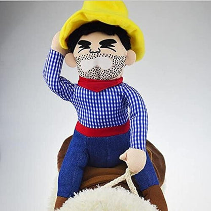 Halloween Cowboy Pet Costume – Funny Dog & Cat Outfit (XL)