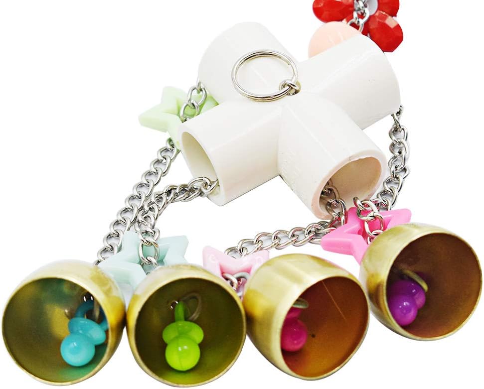 Colorful Bird Swing Toy with Bell for Parrots & Parakeets