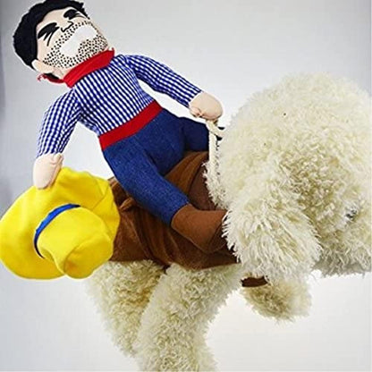 Halloween Cowboy Pet Costume – Funny Dog & Cat Outfit (XL)