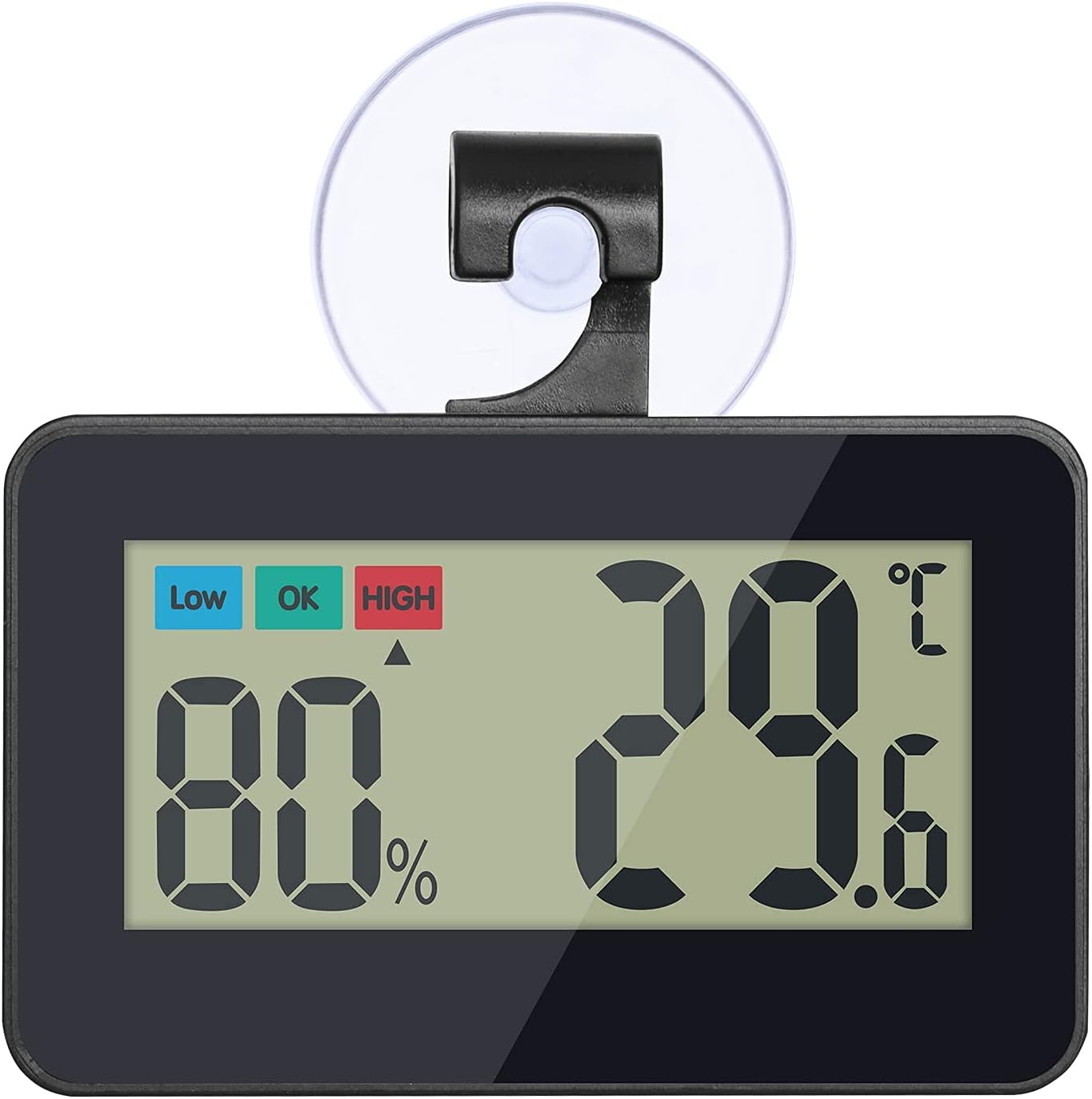 Reptile Digital Thermometer Hygrometer – Black