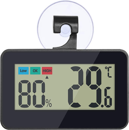 Reptile Digital Thermometer Hygrometer – Black