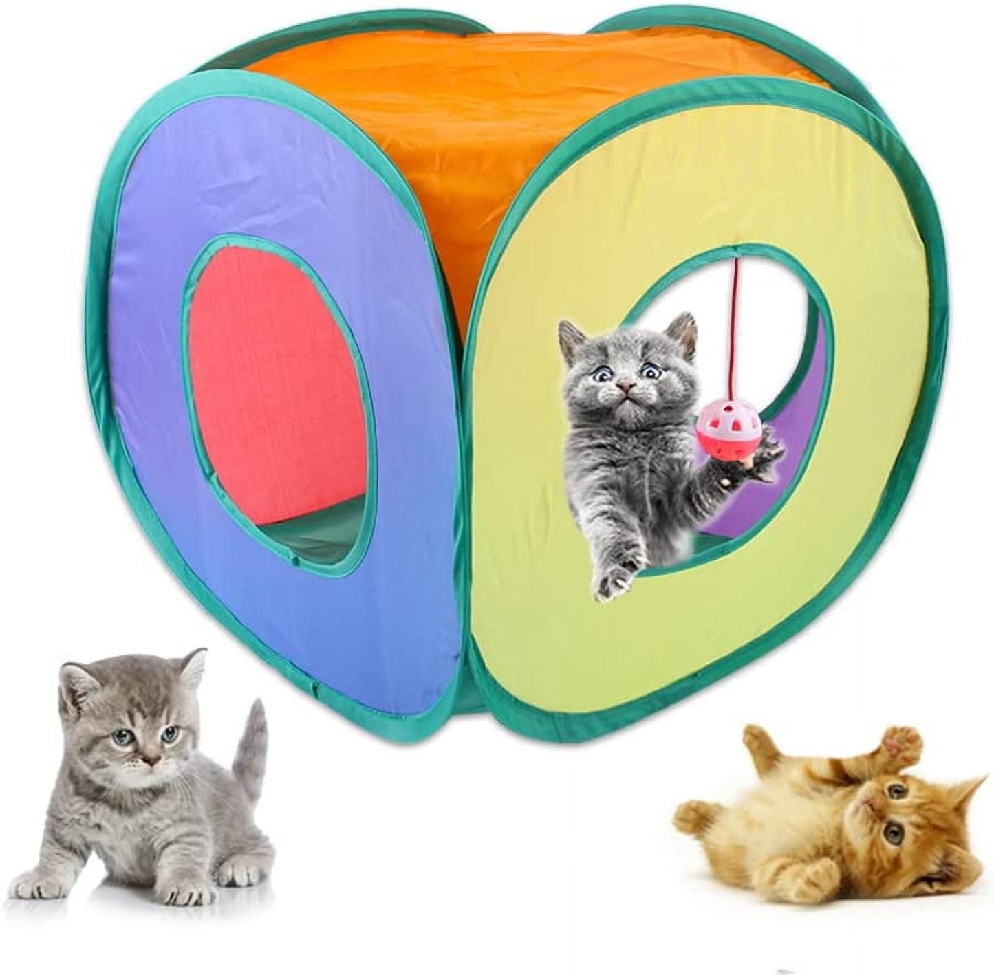 15-Piece Cat Toy Set with Tunnel – Interactive Kitten Toys