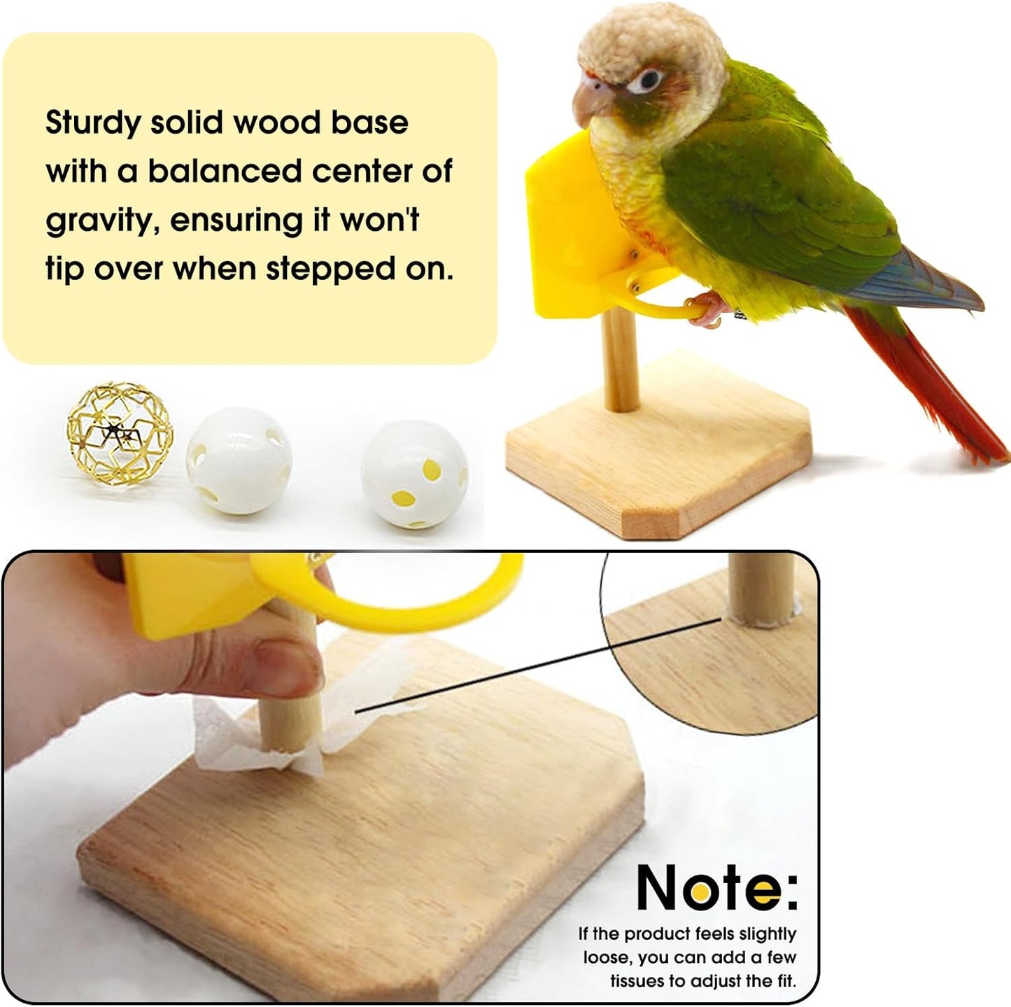 Bird Basketball Toy for Parrots | Training & Foraging Gym