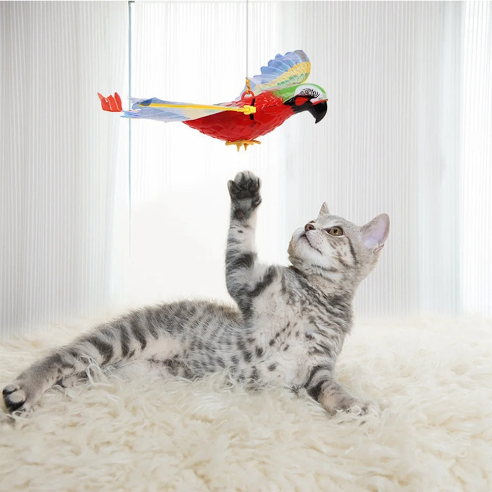 Electric Bird Teaser Toy for Cats – Interactive Parrot/Eagle