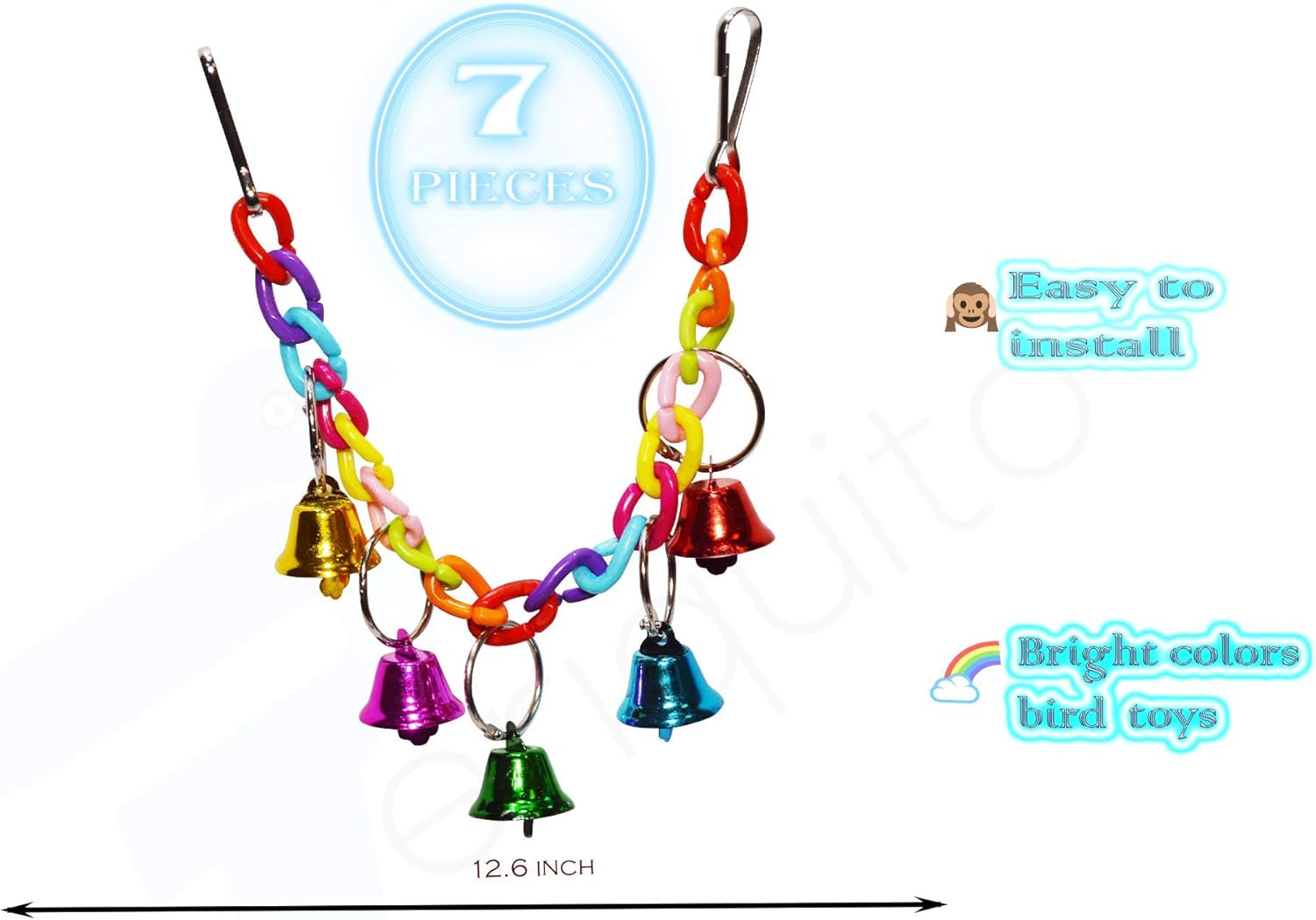 7-Piece Bird Toy Set for Small Parrots & Parakeets | Wood Swings & Perches