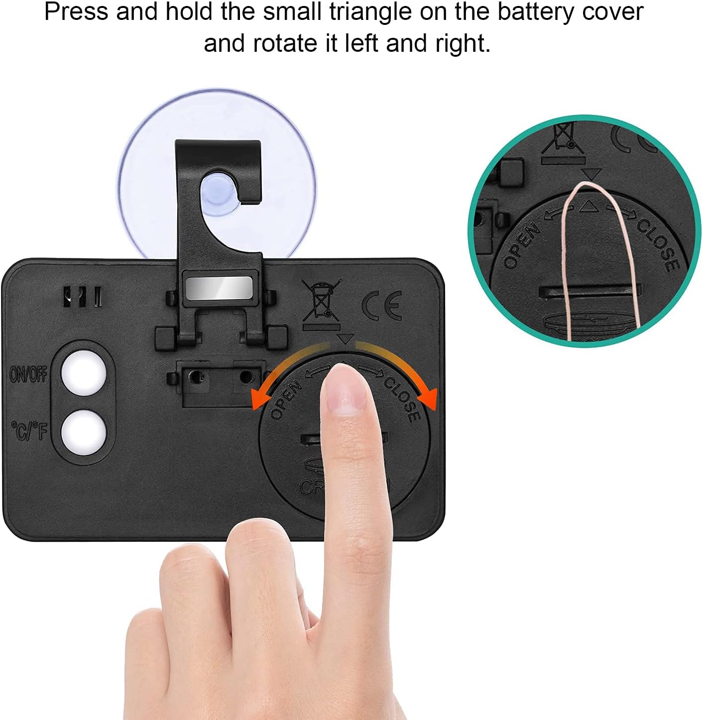 Reptile Digital Thermometer Hygrometer – Black