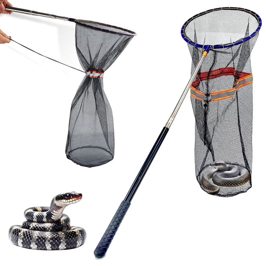 Telescopic Snake Catcher Net with Drawstring, 16 to 58.7 Inch (40–149 cm)