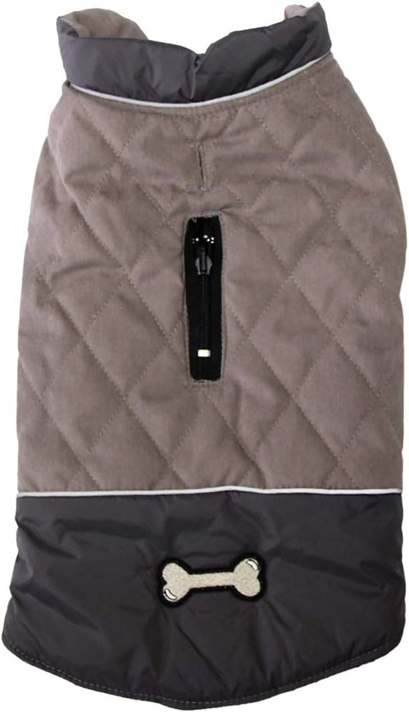 Reversible Waterproof Dog Coat for Small Dogs – Winter Jacket (S, Grey)