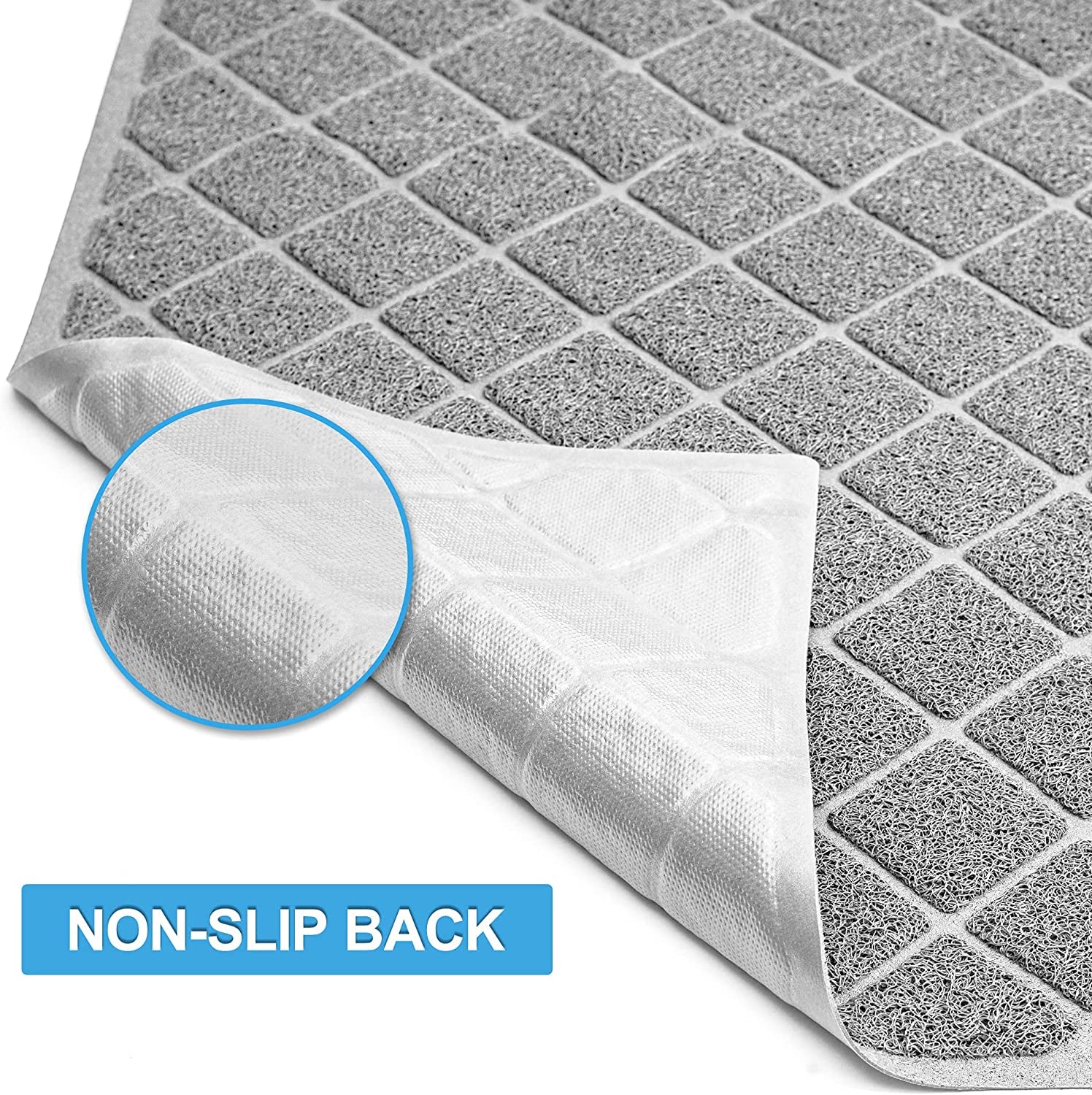 Cat Litter Trapping Mat with Waterproof Non-Slip Backing