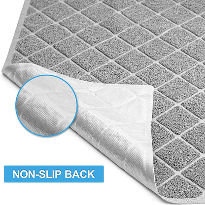Cat Litter Trapping Mat with Waterproof Non-Slip Backing