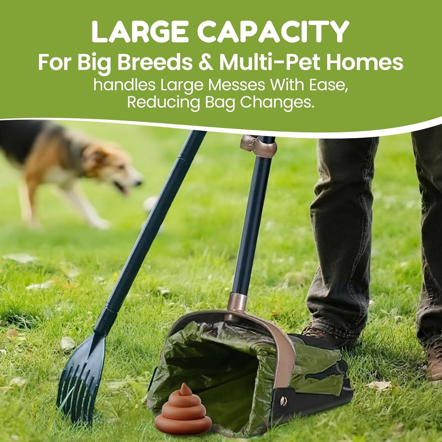 Large Leakproof Dog Poop Bags with Tie Handles | Pet Waste Cleanup