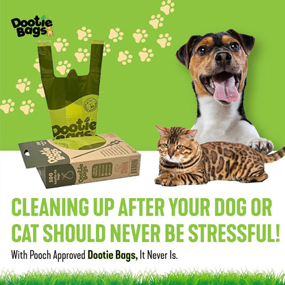 Large Leakproof Dog Poop Bags with Tie Handles | Pet Waste Cleanup