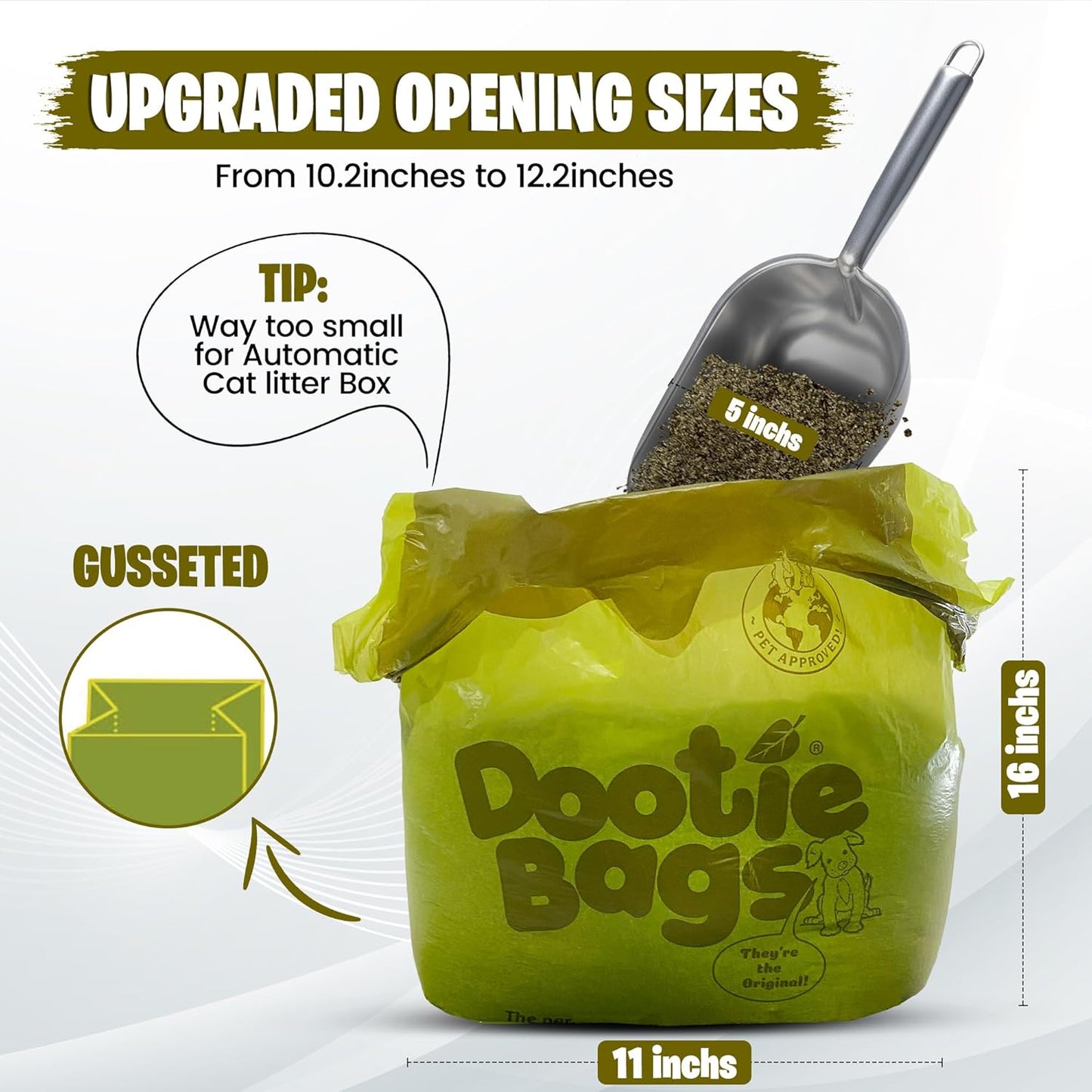 Large Leakproof Dog Poop Bags with Tie Handles | Pet Waste Cleanup