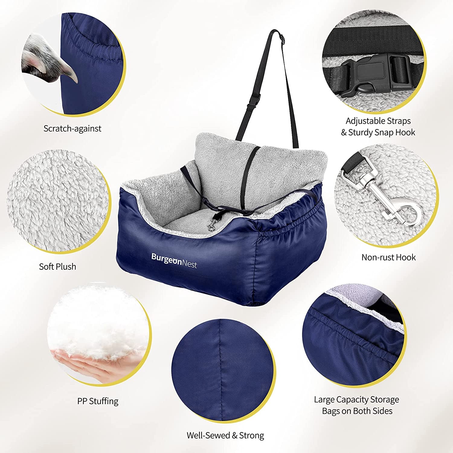 Non-Slip Waterproof Dog Car Seat Cover – Pet Back Seat Protector