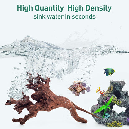 Natural Driftwood Set (10 pcs, 2"-5" (5–13 cm) for Aquarium & Reptiles