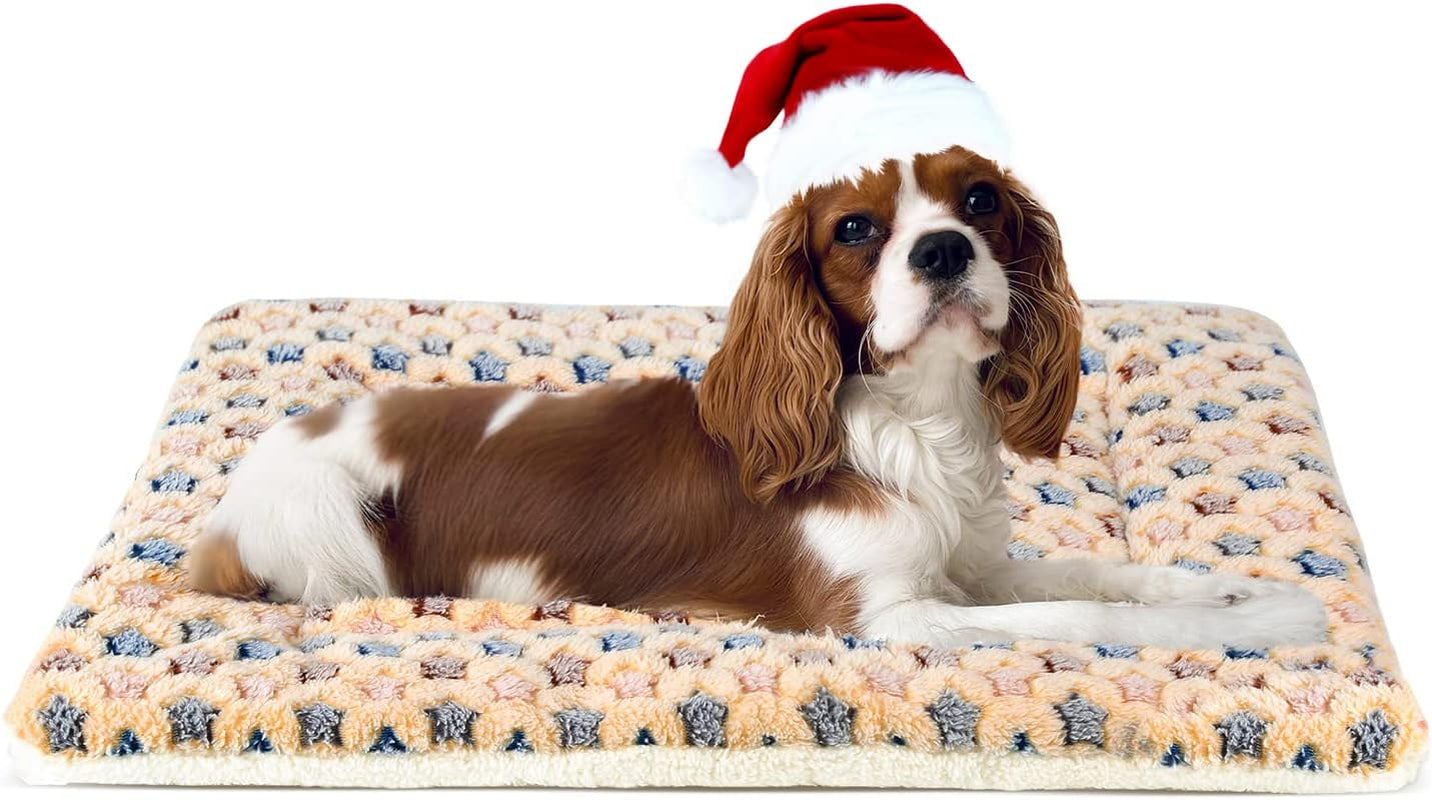 Dog Crate Pad – Ultra Soft Reversible Fleece Kennel Bed, 23 × 18 in (58×46 cm)