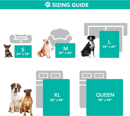 Waterproof Sherpa Dog Blanket, Leakproof Reversible Cover, 80×60 (203×152 cm), Red Plaid