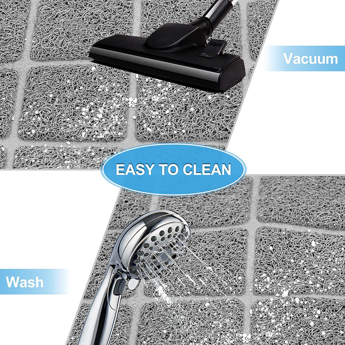 Cat Litter Trapping Mat with Waterproof Non-Slip Backing